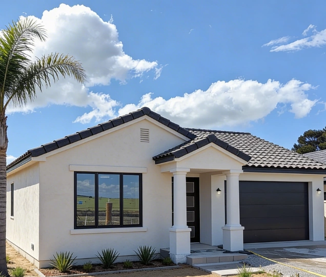 newly built modern accessory dwelling unit home exterior with garage constructed by America ADU