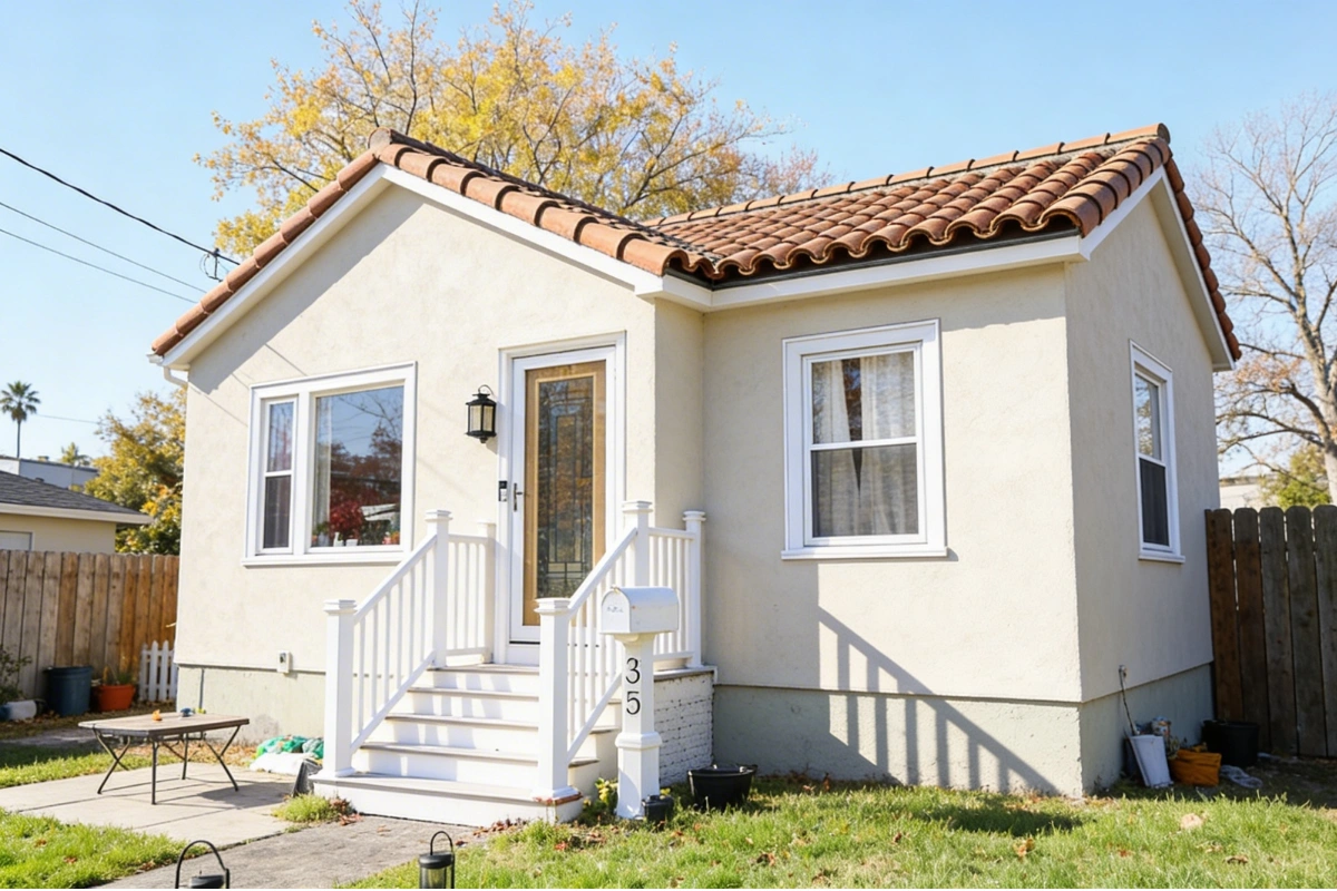 detached accessory dwelling unit with front porch and modern design by America ADU